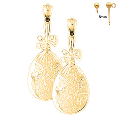 Pendientes de espejo de tocador de oro de 14 quilates o 18 quilates de 36 mm