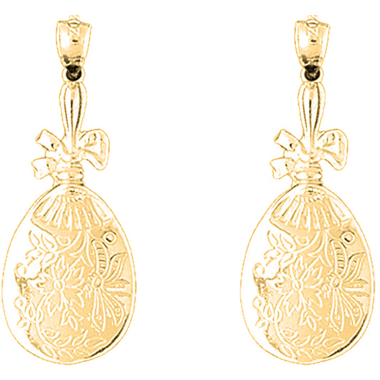 14K or 18K Gold 36mm Vanity Mirror Earrings