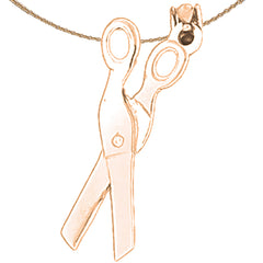 14K or 18K Gold Scissors Pendant