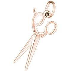 14K or 18K Gold Scissors Pendant