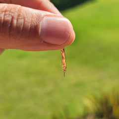 Colgante de cuchillo de bolsillo móvil en 3-D de oro de 14 quilates o 18 quilates