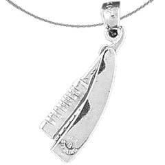 10K, 14K or 18K Gold 3-D, Moveable Straight Razor Pendant