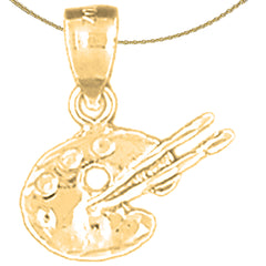 Colgante de paleta de pintores de oro de 14K o 18K
