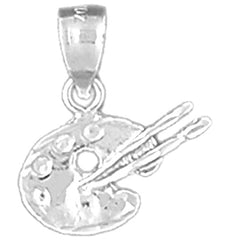 14K or 18K Gold Painters Pallet Pendant
