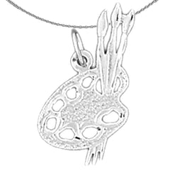 14K oder 18K Gold Malerpalette Anhänger