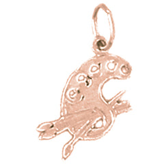 14K or 18K Gold Painters Pallet Pendant