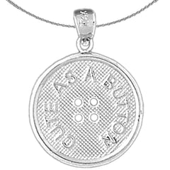 10K, 14K or 18K Gold "Cute As A Button" Button Pendant