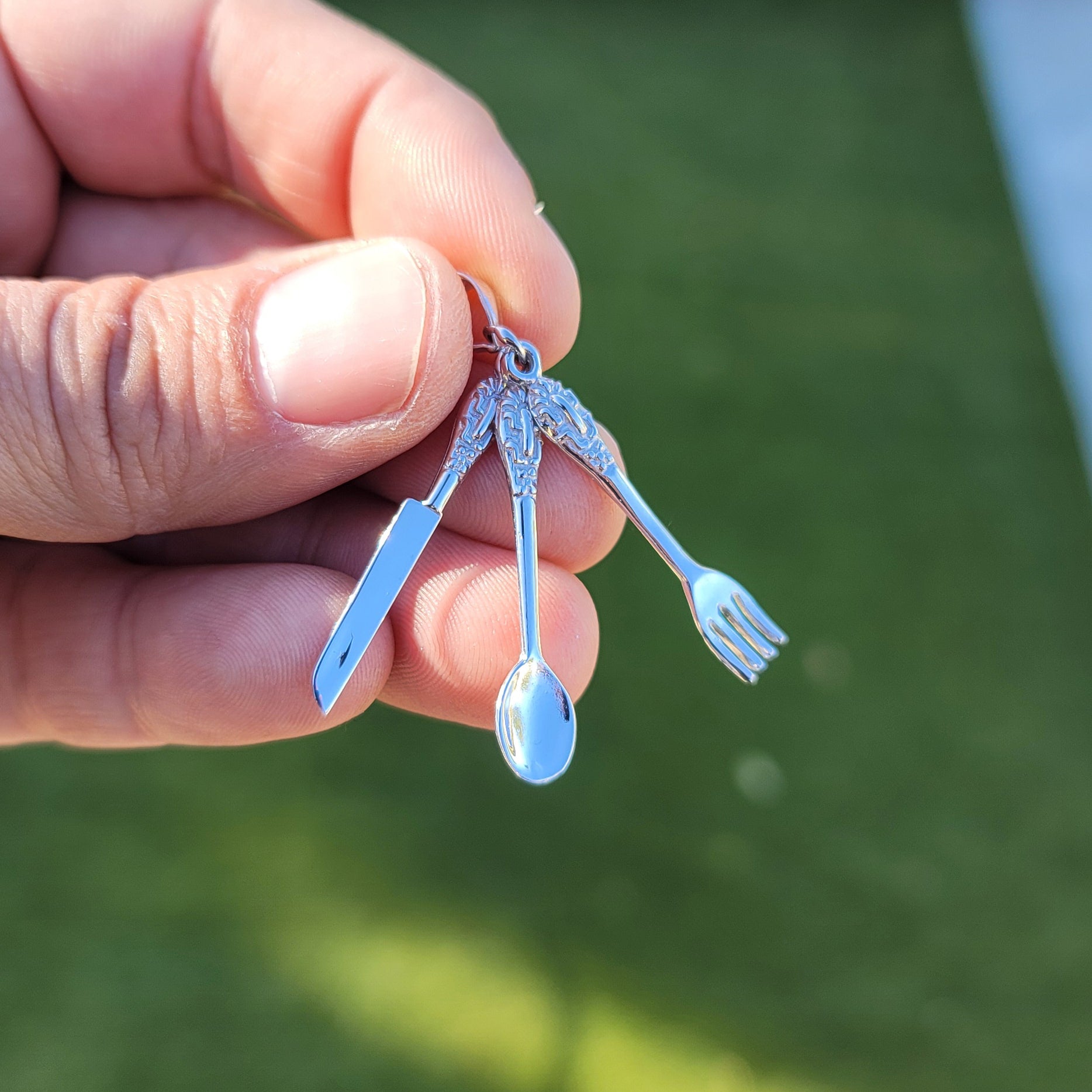 10K, 14K or 18K Gold 3D Clothes Hanger Pendant