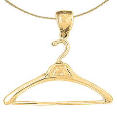3D-Kleiderbügel-Anhänger aus 10 Karat, 14 Karat oder 18 Karat Gold