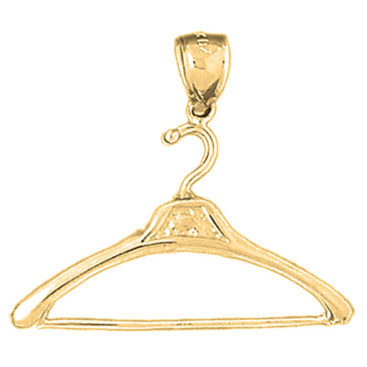 10K, 14K or 18K Gold 3D Clothes Hanger Pendant