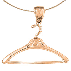 3D-Kleiderbügel-Anhänger aus 10 Karat, 14 Karat oder 18 Karat Gold