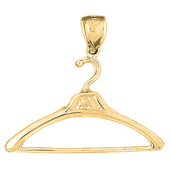 10K, 14K or 18K Gold 3D Clothes Hanger Pendant