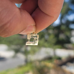 14K or 18K Gold Sewing Machine Pendant