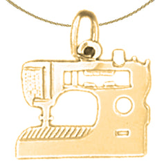 14K or 18K Gold Sewing Machine Pendant