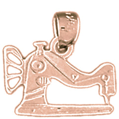 14K or 18K Gold Sewing Machine Pendant