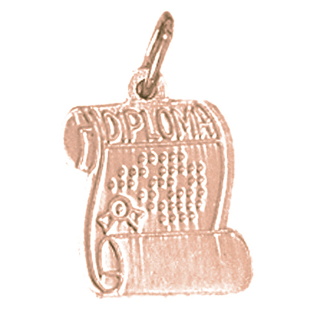 14K or 18K Gold Diploma Pendant
