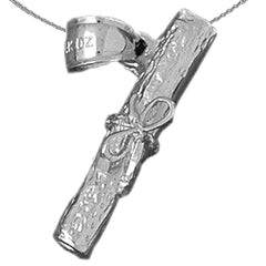 10K, 14K or 18K Gold 3D Diploma Pendant