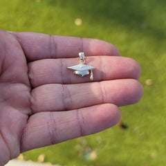 14K or 18K Gold Graduation Cap, Hat Pendant