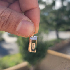 10K, 14K or 18K Gold Book Pendant
