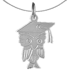 14K oder 18K Gold Bildungs-Eulenanhänger