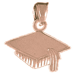 14K or 18K Gold Graduation Cap, Hat Pendant