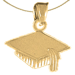 14K or 18K Gold Graduation Cap, Hat Pendant