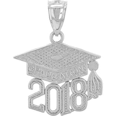14K or 18K Gold Graduation Cap, Diploma (With Current Year) Pendant
