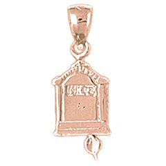 10K, 14K or 18K Gold Cuckoo Clock Pendant