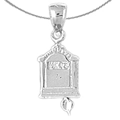 10K, 14K or 18K Gold Cuckoo Clock Pendant