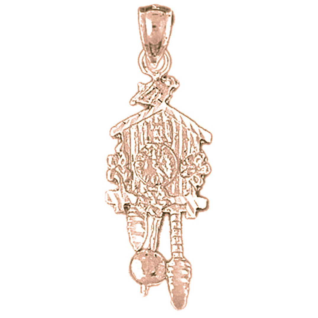 14K or 18K Gold Cuckoo Clock Pendant