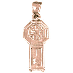 10K, 14K or 18K Gold Grandfather Clock Pendant
