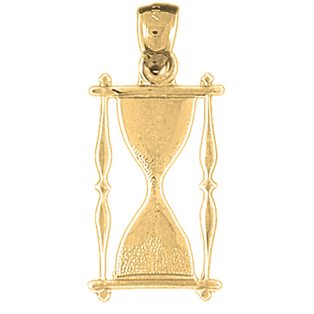 10K, 14K or 18K Gold Hour Glass Pendant