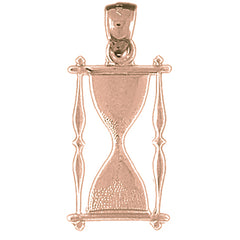 10K, 14K or 18K Gold Hour Glass Pendant