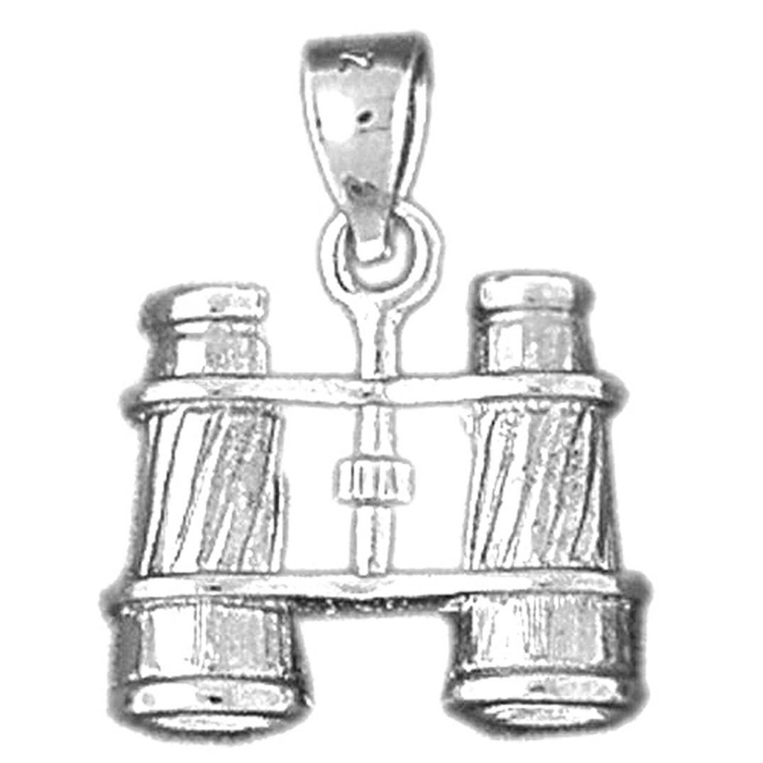 10K, 14K or 18K Gold 3D Binoculars Pendant