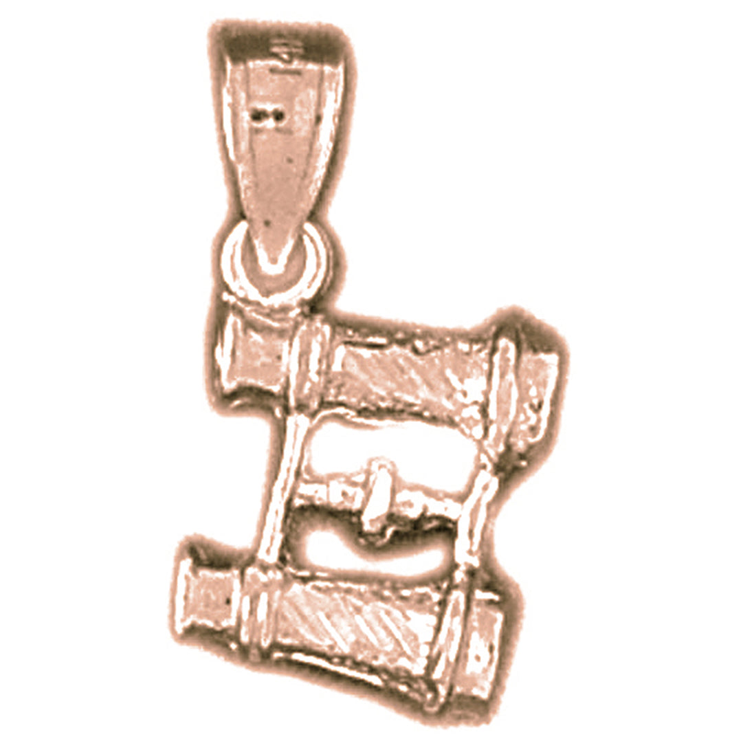 10K, 14K or 18K Gold 3D Binoculars Pendant