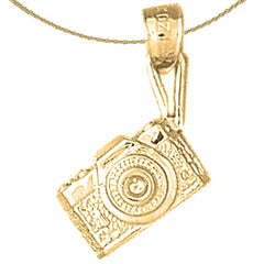 10K, 14K or 18K Gold 3D Microscope Pendant
