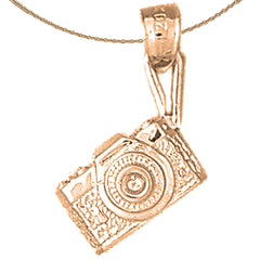 10K, 14K or 18K Gold 3D Microscope Pendant