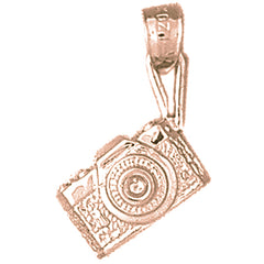 10K, 14K or 18K Gold 3D Microscope Pendant