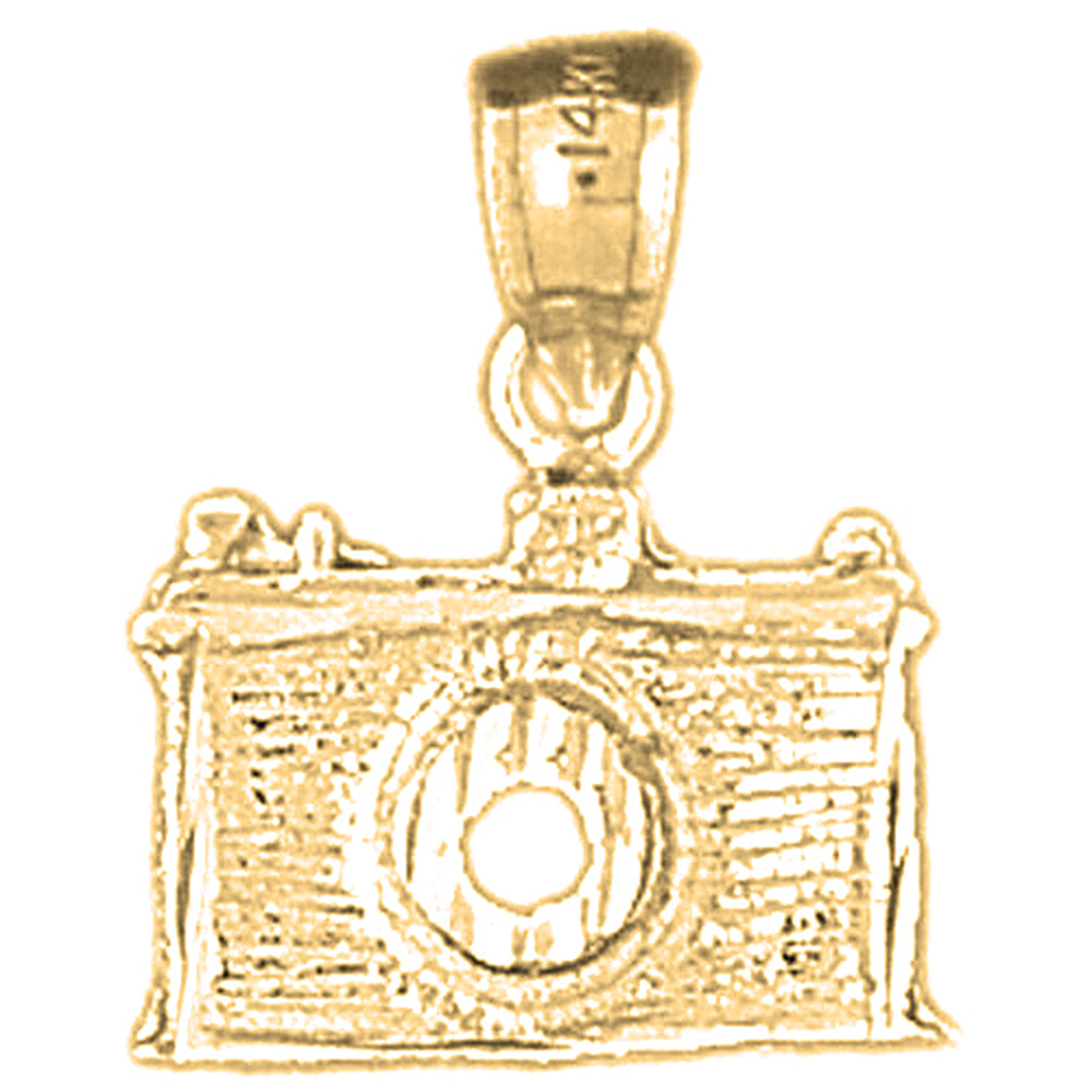 14K or 18K Gold Camera Pendant