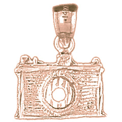 14K or 18K Gold Camera Pendant