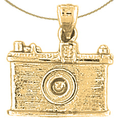 10K, 14K or 18K Gold 3D Camera Pendant