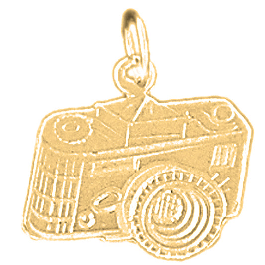14K or 18K Gold Camera Pendant