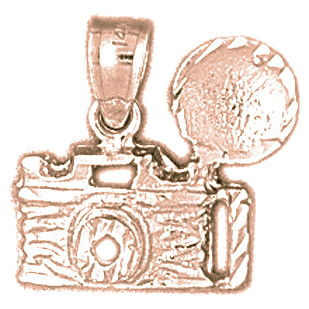 14K or 18K Gold Camera Pendant