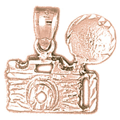 14K or 18K Gold Camera Pendant