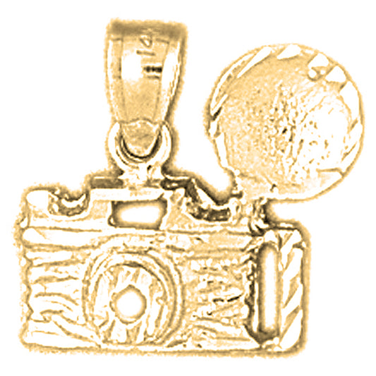 14K or 18K Gold Camera Pendant