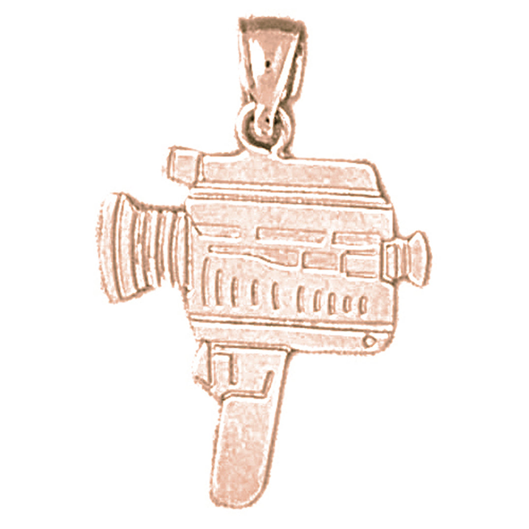 14K or 18K Gold Camera Pendant