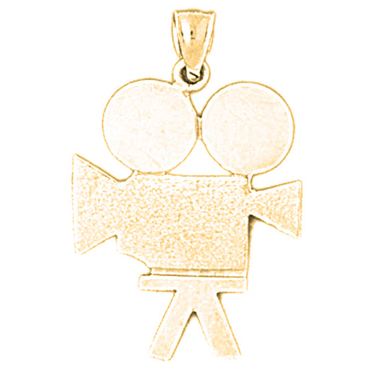14K or 18K Gold Video Camera Pendant