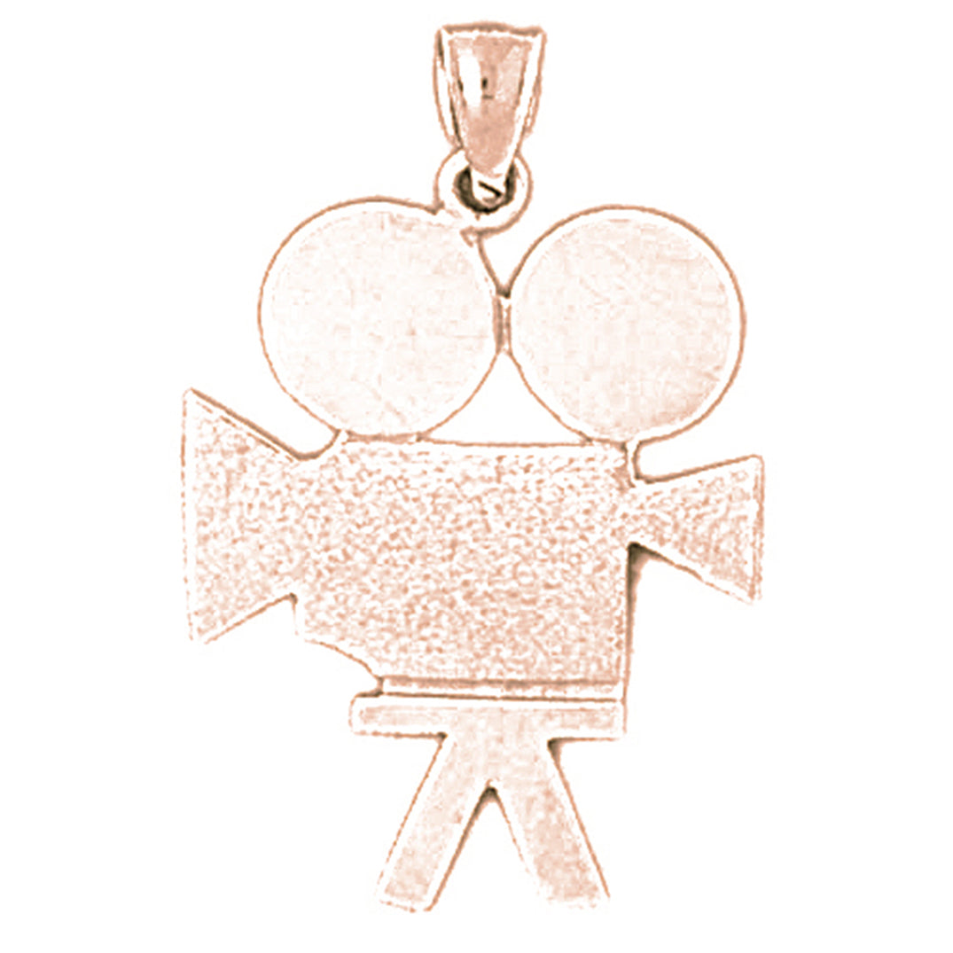 14K or 18K Gold Video Camera Pendant