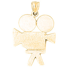 14K or 18K Gold Video Camera Pendant