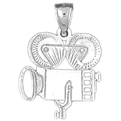 10K, 14K or 18K Gold Video Camera Pendant